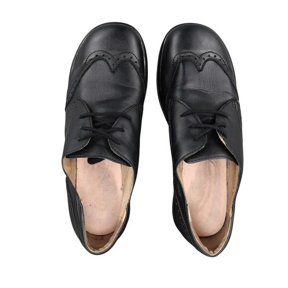 Dromedaris Shoes Womens 42 Oxford Hornbill Leather Wingtip Black Comfort Classic - Picture 8 of 14